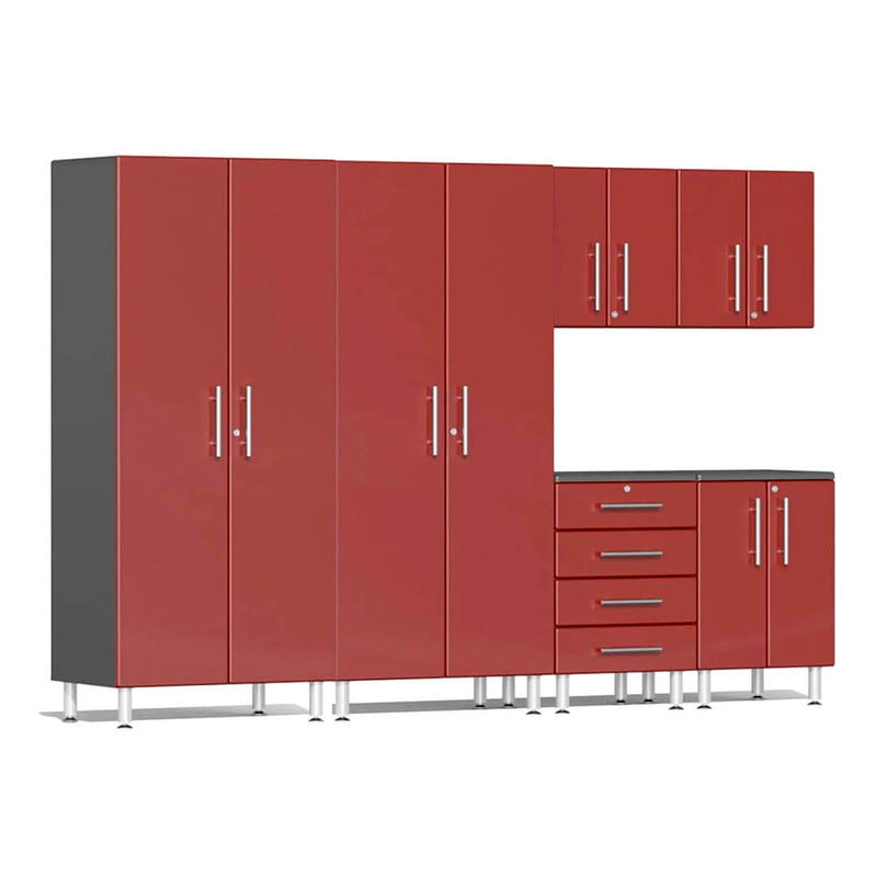 Ulti-MATE Garage 6-Piece Cabinet Kit in Ruby Red Metallic