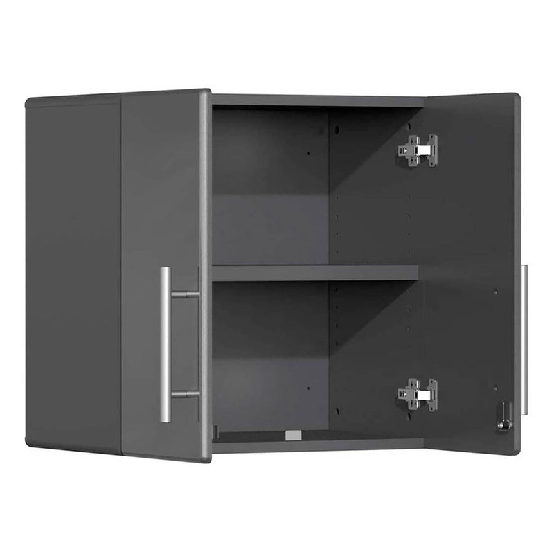 Ulti-MATE Garage 11-Piece Cabinet System with Channeled Worktop in Graphite Grey Metallic