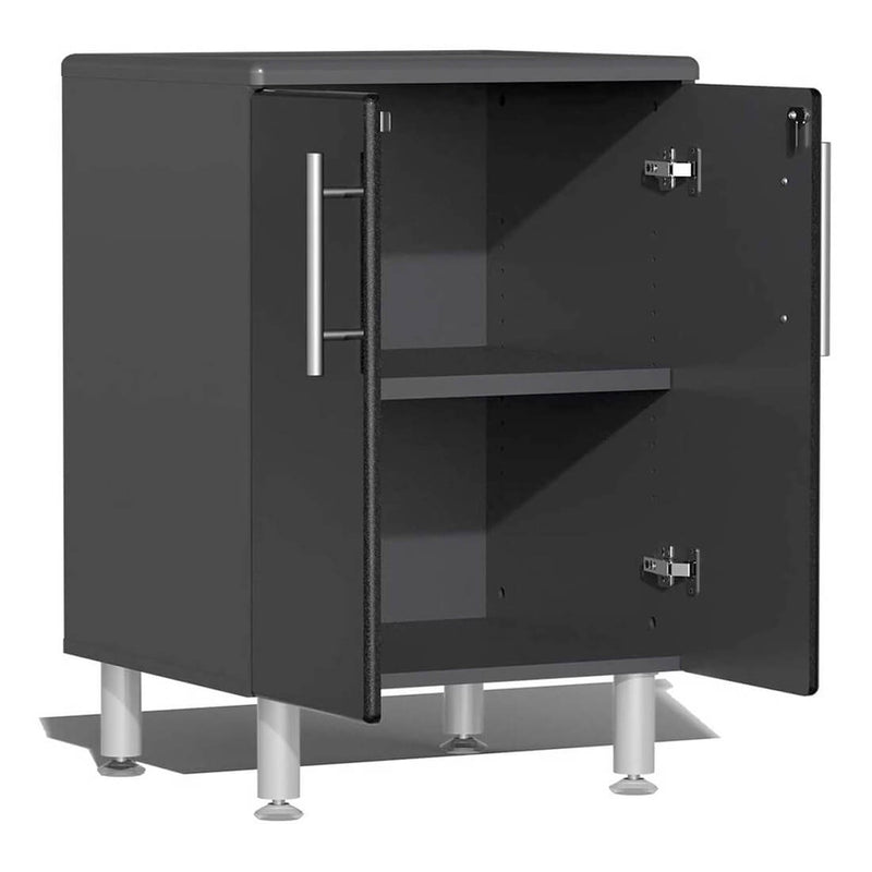 Ulti-MATE Garage 7-Piece Cabinet Kit with Bamboo Worktops in Midnight Black Metallic