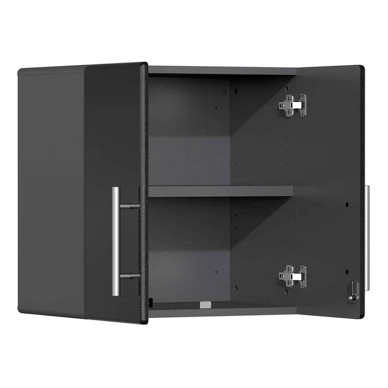 Ulti-MATE Garage 7-Piece Cabinet Kit with Bamboo Worktops in Midnight Black Metallic