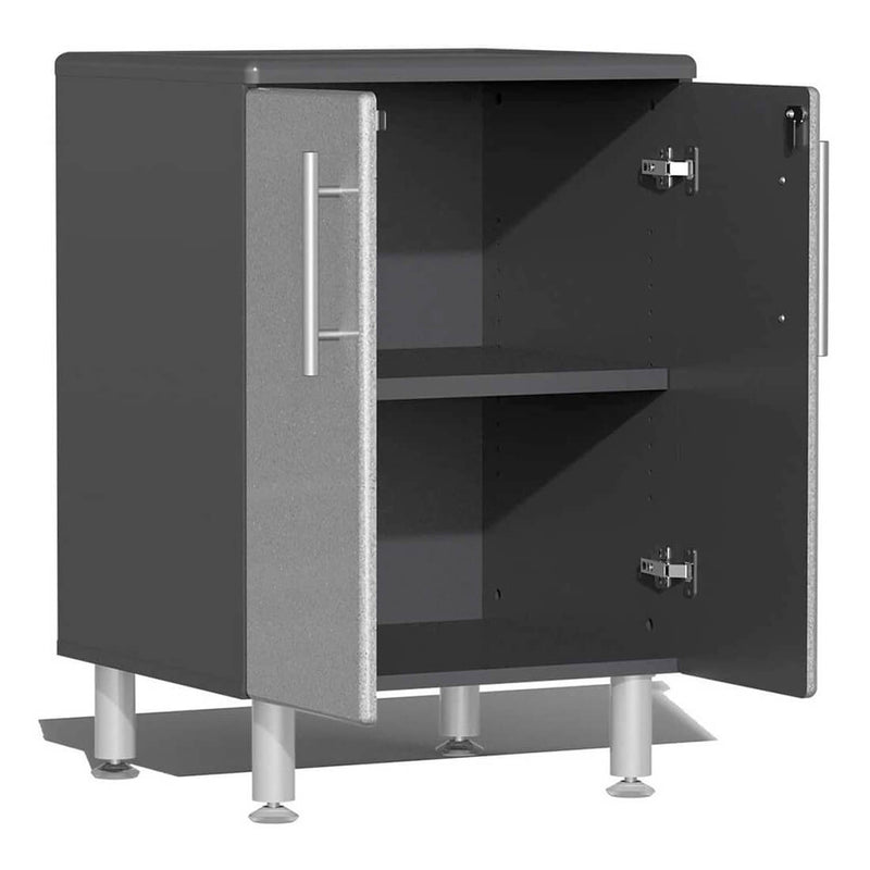Ulti-MATE Garage 10-Piece Cabinet Kit with Channeled Worktops in Stardust Silver Metallic