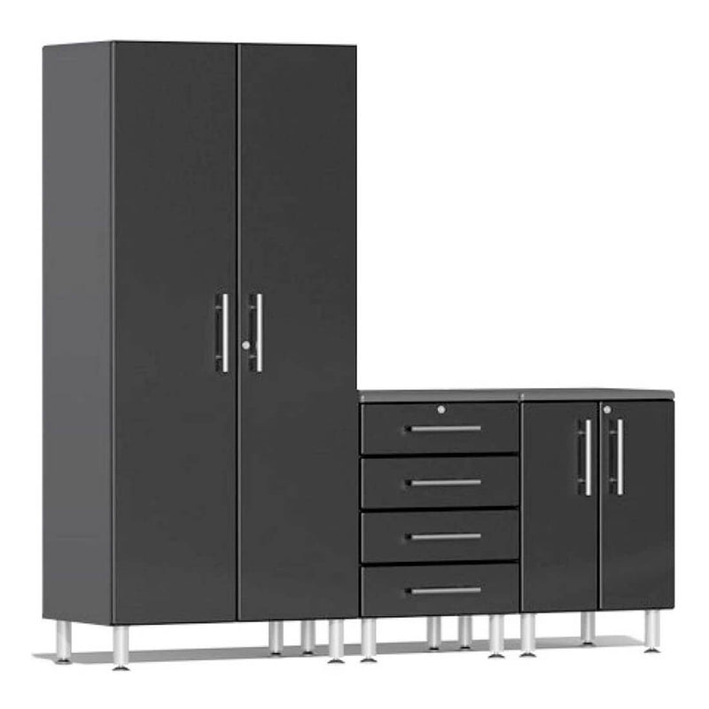 Ulti-MATE Garage 3-Piece Cabinet Kit in Midnight Black Metallic