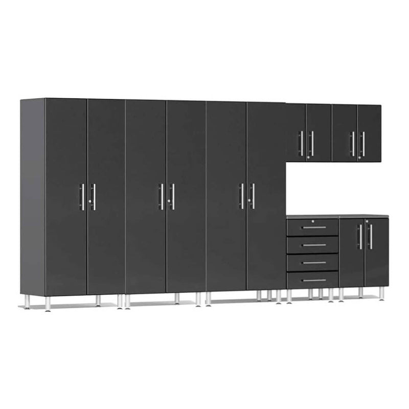 Ulti-MATE Garage 7-Piece Cabinet Kit in Midnight Black Metallic