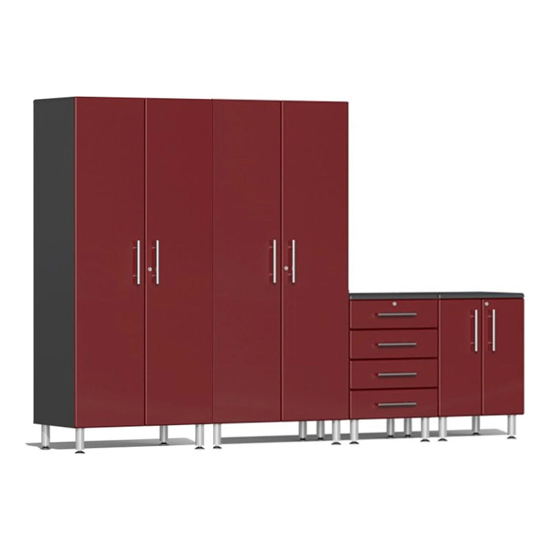 Ulti-MATE Garage 4-Piece Cabinet Set in Ruby Red Metallic