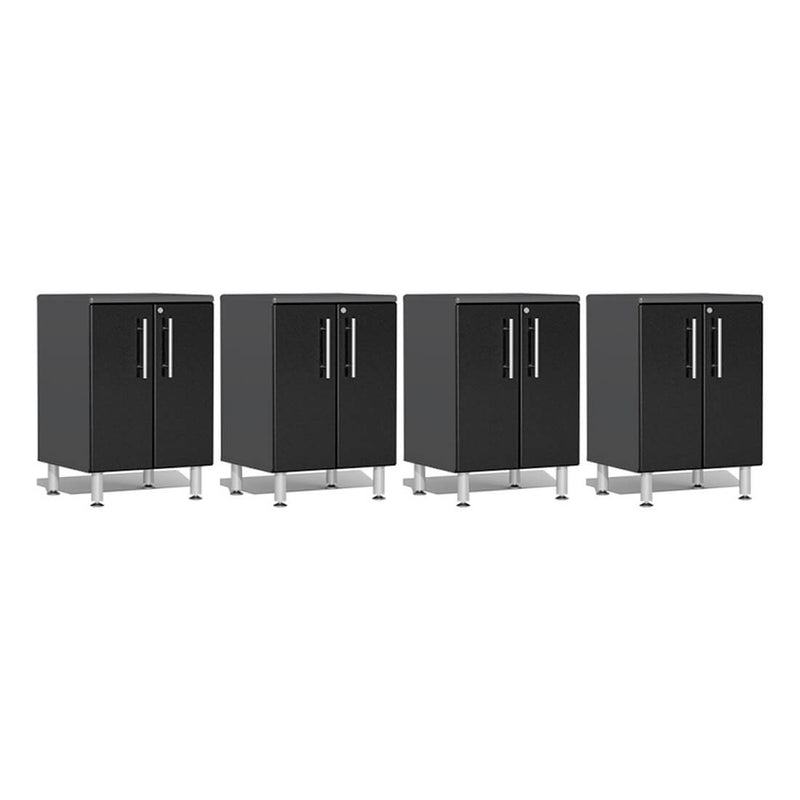 Ulti-MATE Garage 2-Door Base Cabinet in Midnight Black Metallic (4-Pack)
