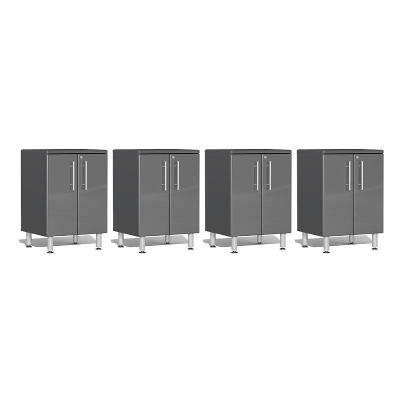 Ulti-MATE Garage 2-Door Base Cabinet in Graphite Grey Metallic (4-Pack)