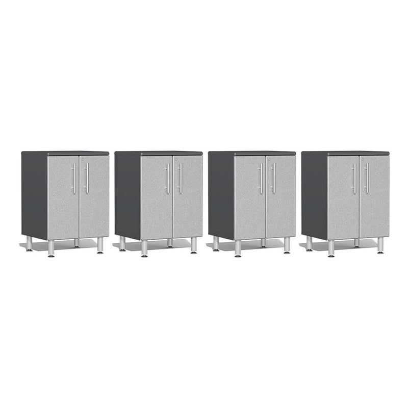 Ulti-MATE Garage 2-Door Base Cabinet in Stardust Silver Metallic (4-Pack)