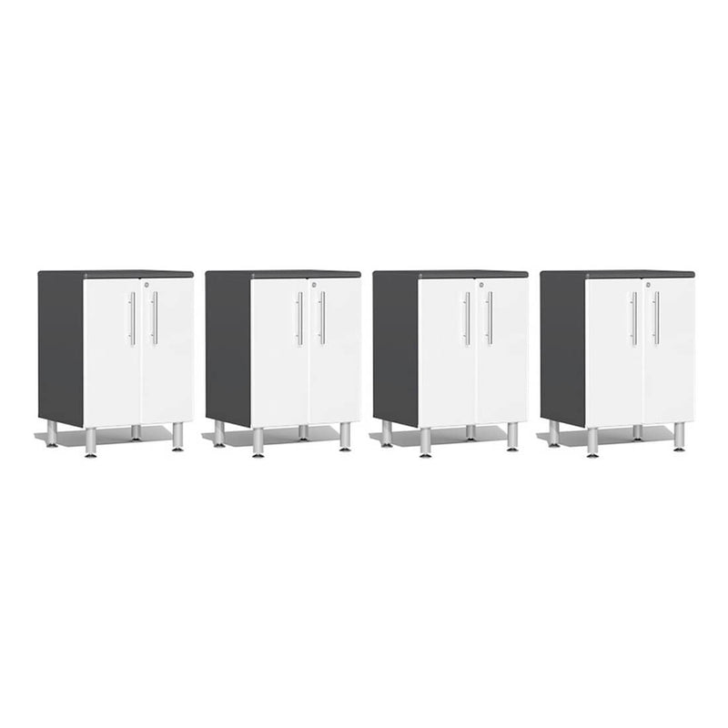 Ulti-MATE Garage 2-Door Base Cabinet in Starfire White Metallic (4-Pack)