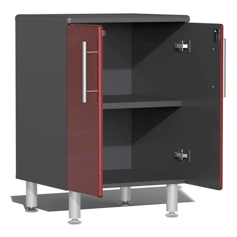 Ulti-MATE Garage 2-Door Base Cabinet in Ruby Red Metallic (3-Pack)