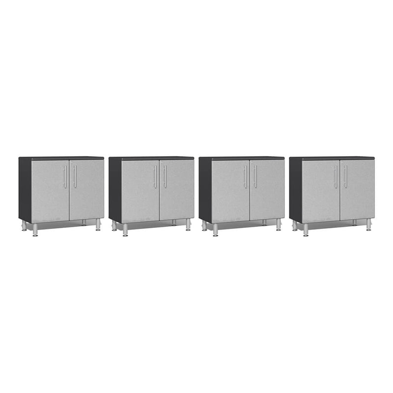 Ulti-MATE Garage 2-Door Oversized Base Cabinet in Stardust Silver Metallic (4-Pack)