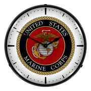 Collectable Sign and Clock US Marine Corps Backlit Wall Clock