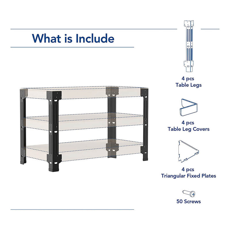 Fleximounts Customizable Work Bench Frame (Lumber Not Included)