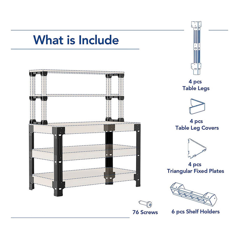 Fleximounts Customizable Work Bench and Shelving Frame (Lumber Not Included)