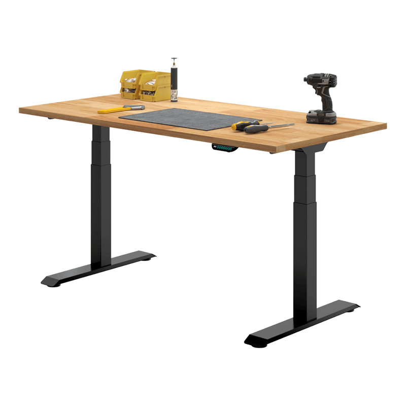 4Dock Electric 72 x 32 Height-Adjustable Industrial Workbench (Black Frame)