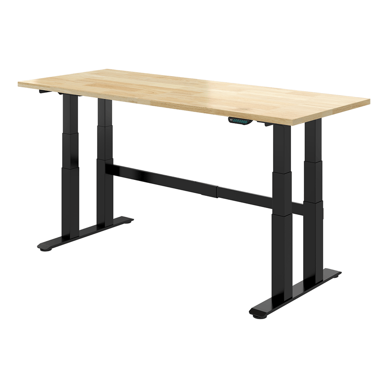 4Dock Electric 90 x 36 Height-Adjustable Industrial Workbench (Black Frame)