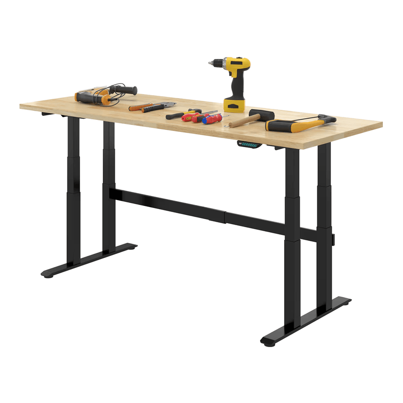 4Dock Electric 90 x 36 Height-Adjustable Industrial Workbench (Black Frame)