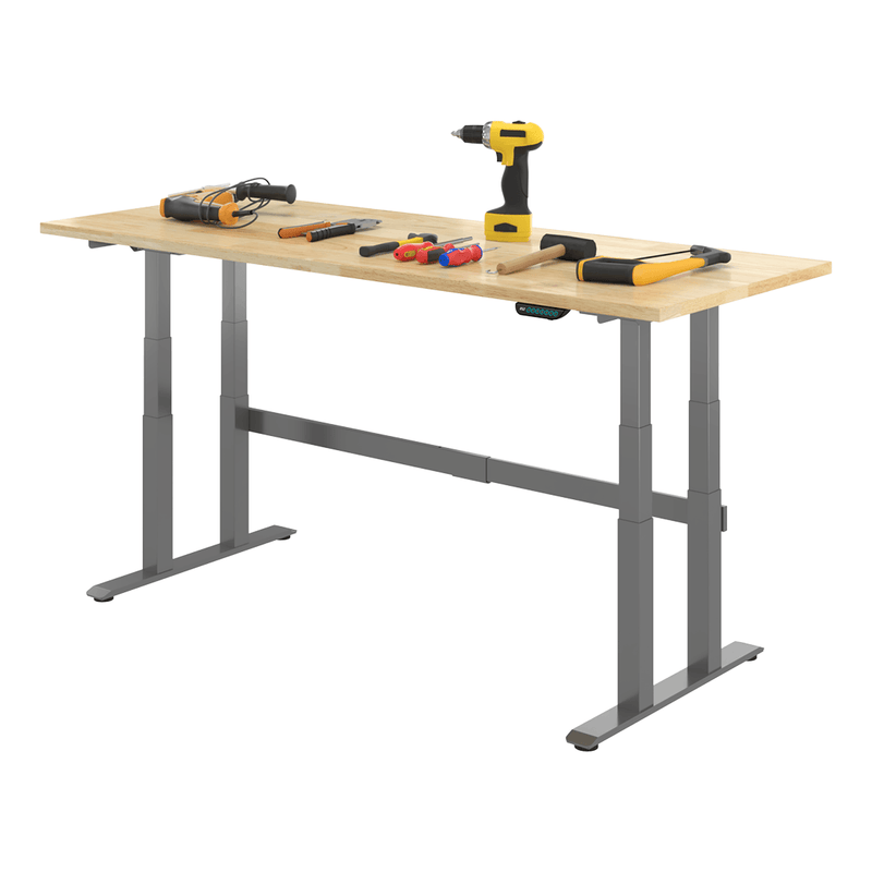 4Dock Electric 72 x 36 Height-Adjustable Industrial Workbench (Grey Frame)