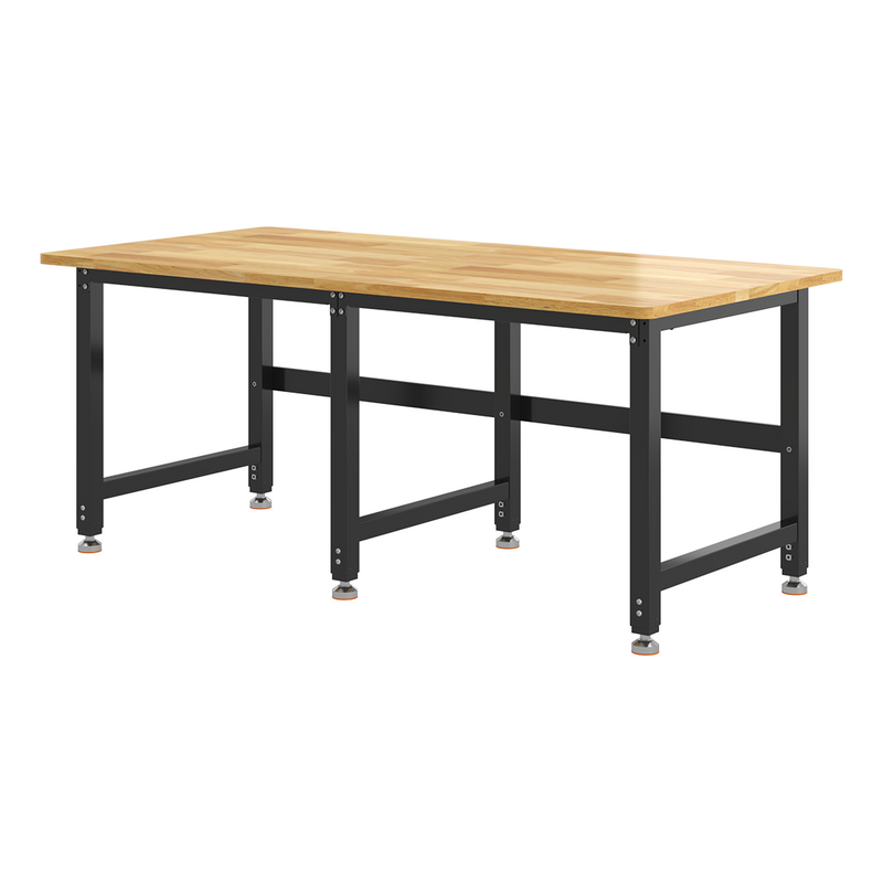 4Dock Heavy-Duty 72 x 36 Industrial Workbench (Black Frame)