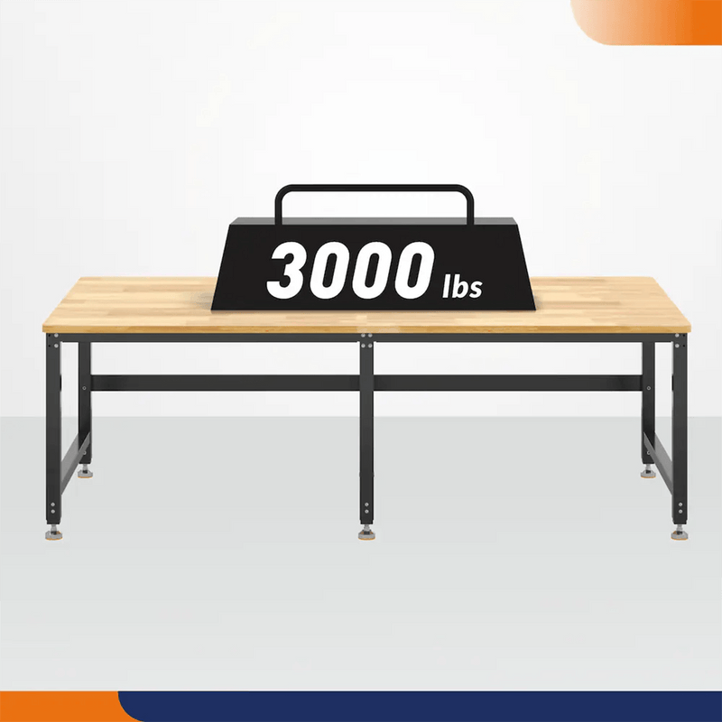 4Dock Heavy-Duty 72 x 36 Industrial Workbench (Black Frame)