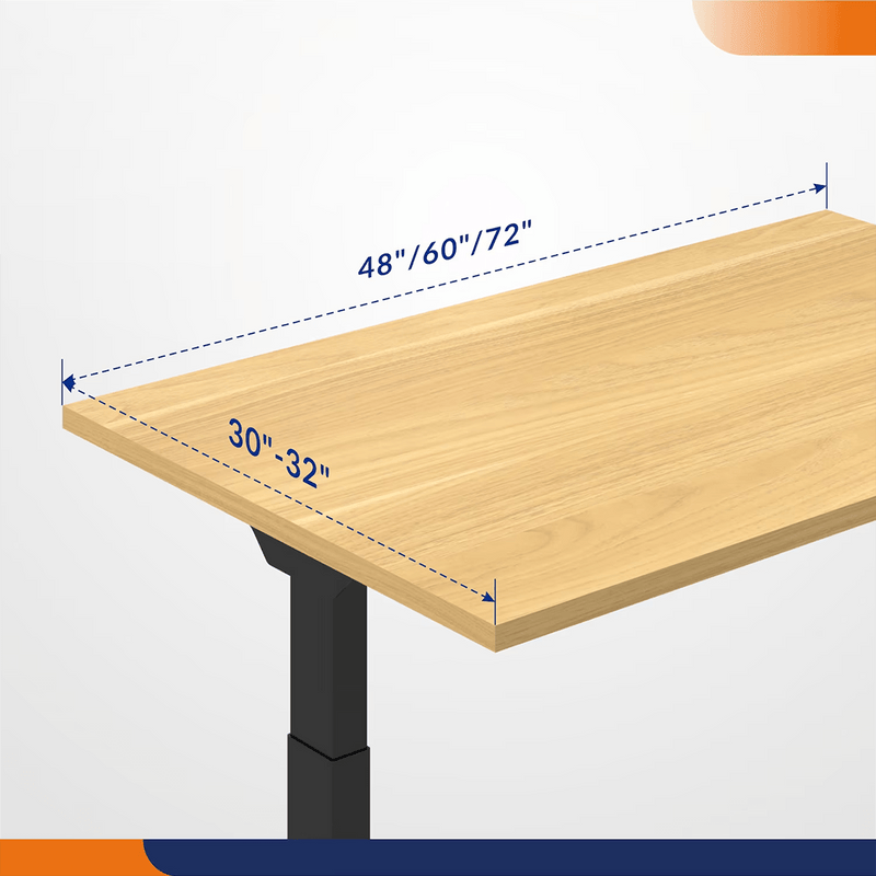 4Dock Manual Hand Crank 60 x 30 Height-Adjustable Industrial Workbench (Black Frame)