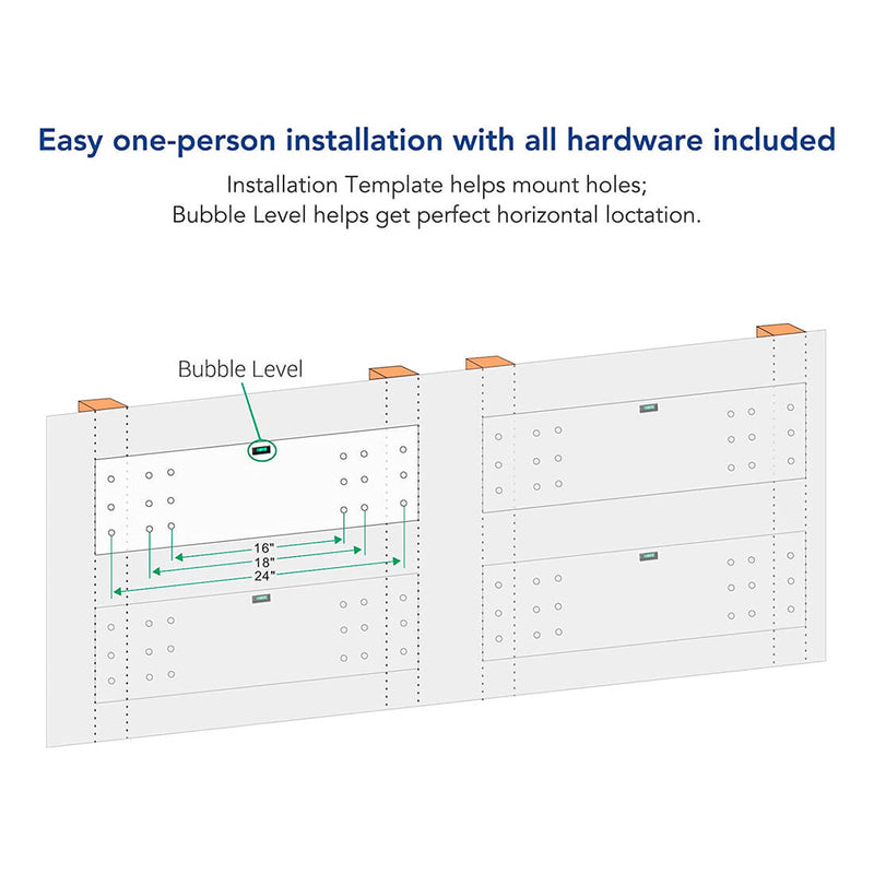 Fleximounts 2' x 6' White Wall Mounted Shelf (2-Pack)