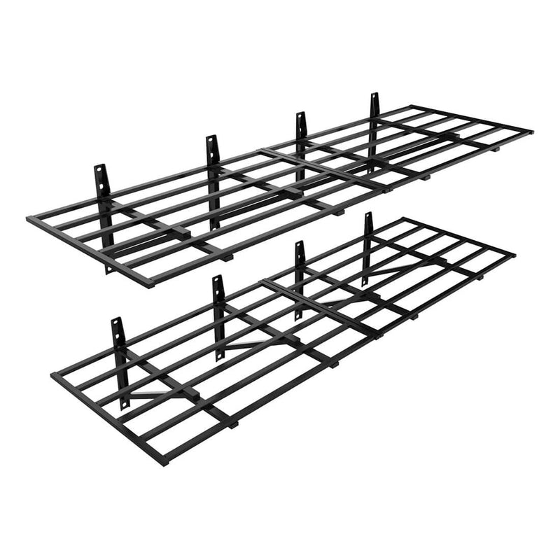 Fleximounts 2' x 6' Heavy Duty Black Wall Mounted Shelf (2-Pack)