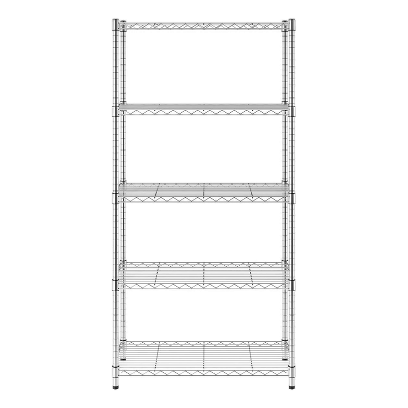 SafeRacks 14" x 30" x 60" 5-Tier Wire Rack (Zinc)