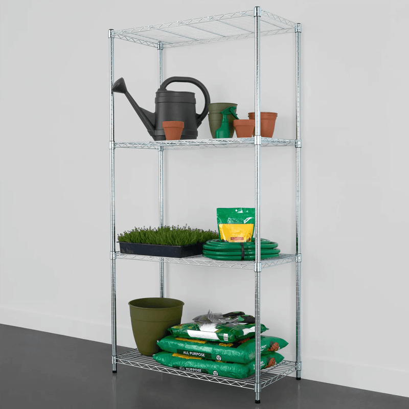 MonsterRAX 18" x 36" x 72" 4-Tier Wire Rack (Zinc)