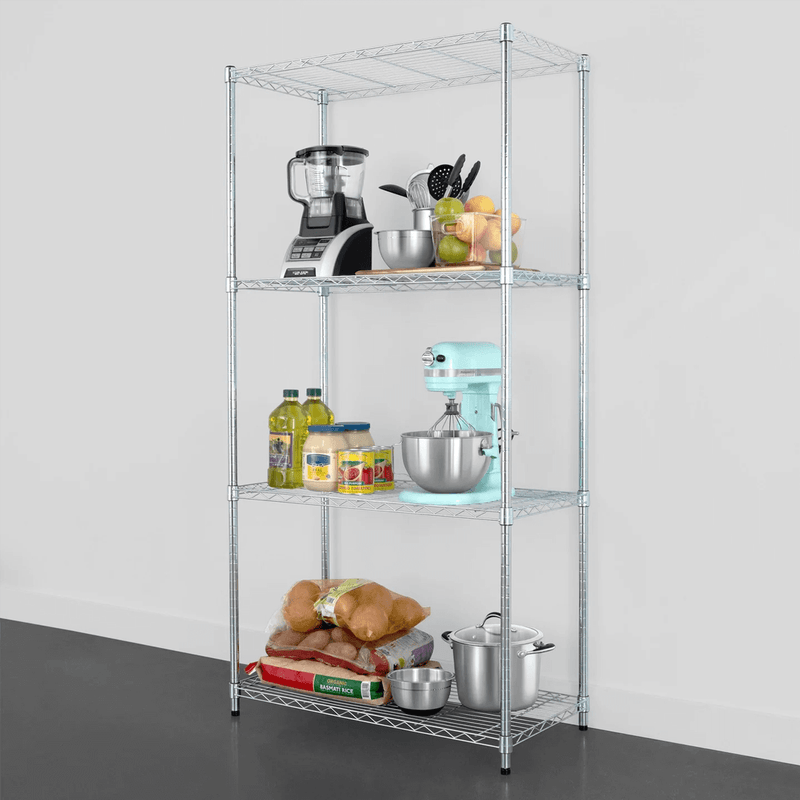 MonsterRAX 18" x 36" x 72" 4-Tier Wire Rack (Zinc)
