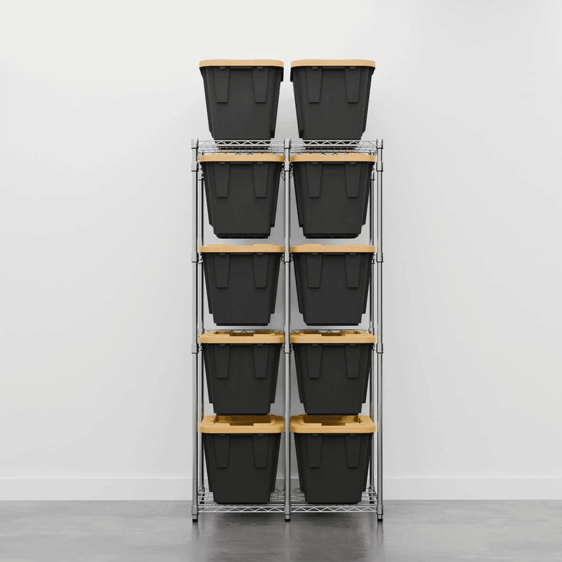 SafeRacks 12 Gallon Storage Bin Rack (Zinc)