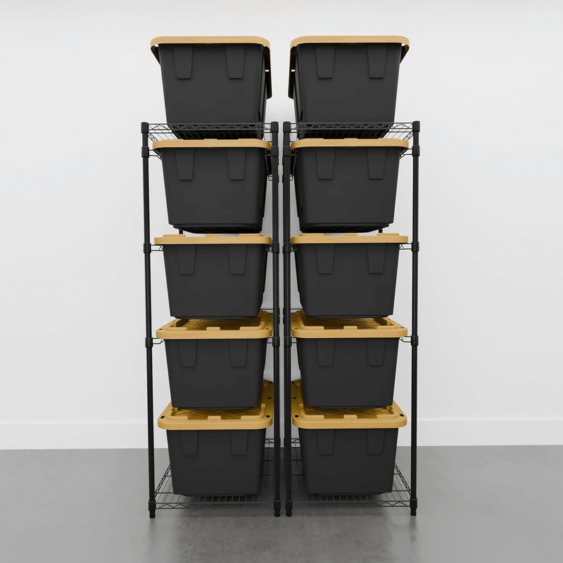 MonsterRAX Two Storage Bin Racks (Black)