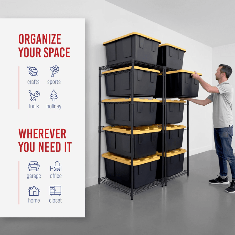 SafeRacks Storage Bin Rack (Zinc)