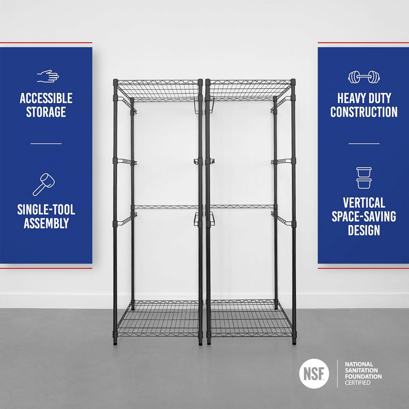 SafeRacks Storage Bin Rack (Zinc)
