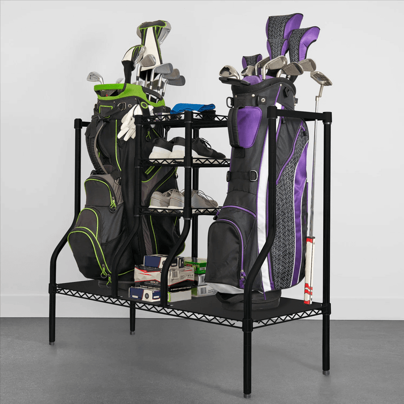 MonsterRAX Golf Bag Organizer Rack (Black)