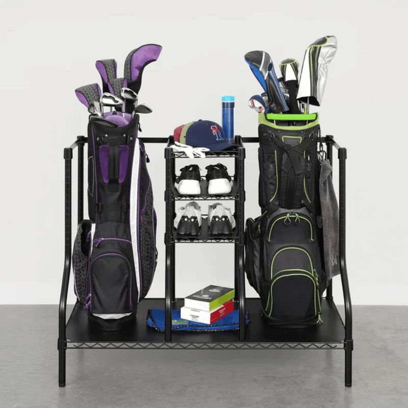 MonsterRAX Golf Bag Organizer Rack (Black)