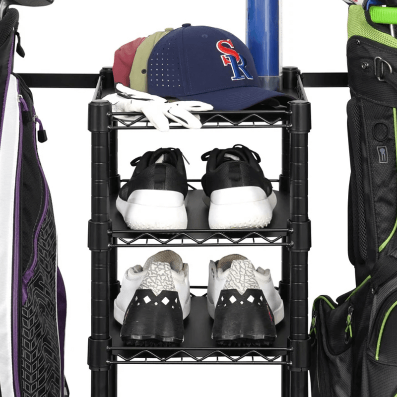 MonsterRAX Golf Bag Organizer Rack (Black)