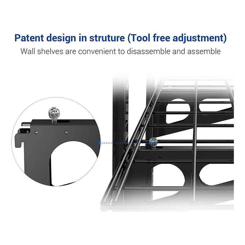 Fleximounts 3-Tier 1' x 4' Adjustable Wall Mounted Shelves