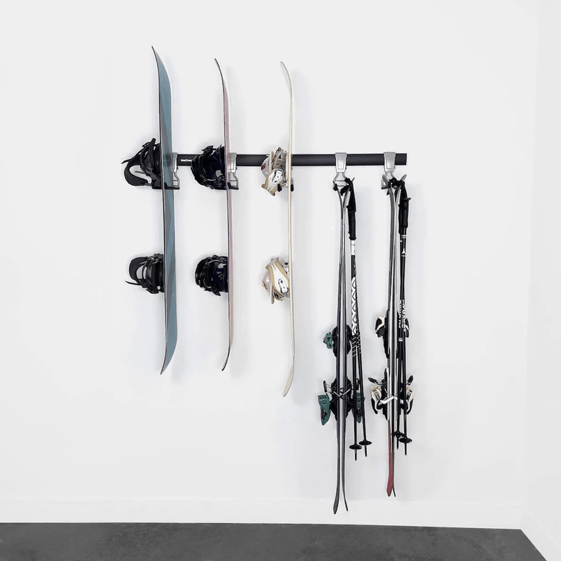 MonsterRAX Wall Mounted Ski and Snowboard Storage Rack