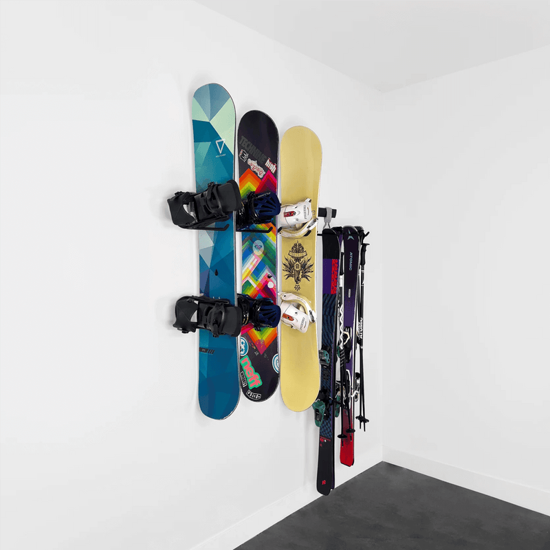 MonsterRAX Wall Mounted Ski and Snowboard Storage Rack