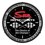 Collectable Sign and Clock Sun Instruments Backlit Wall Clock