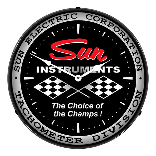 Collectable Sign and Clock Sun Instruments Backlit Wall Clock