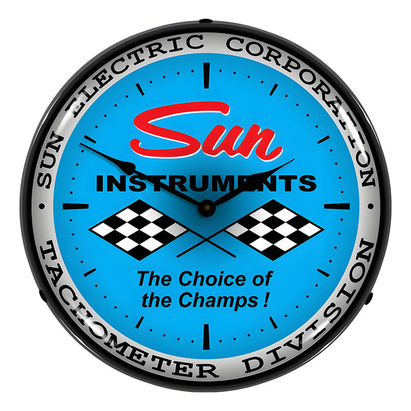 Collectable Sign and Clock Sun Instruments The Choice of the Champs Backlit Wall Clock