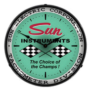 Collectable Sign and Clock Sun Electric Corporation Backlit Wall Clock