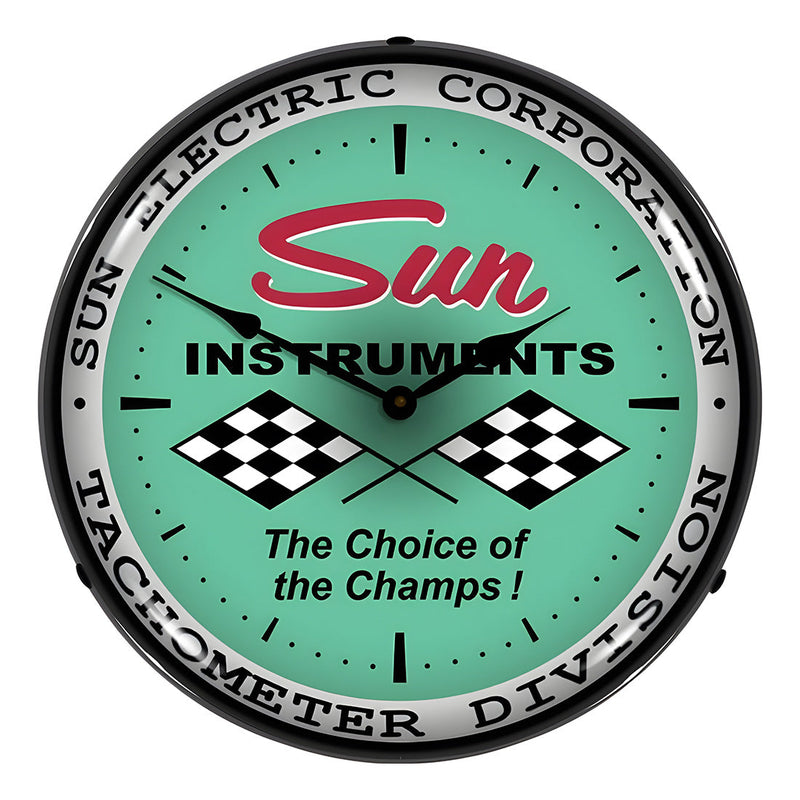 Collectable Sign and Clock Sun Electric Corporation Backlit Wall Clock