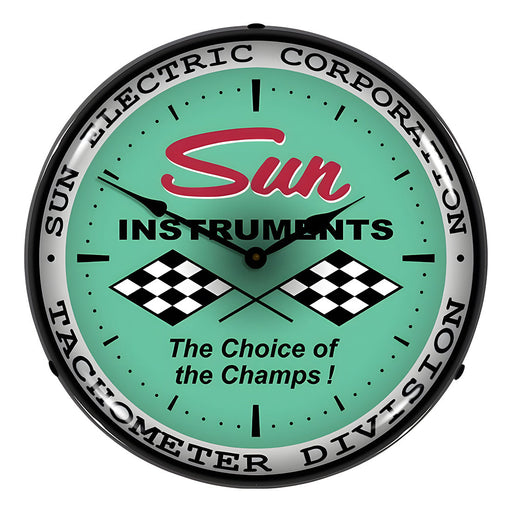 Collectable Sign and Clock Sun Electric Corporation Backlit Wall Clock