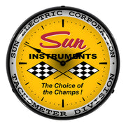 Collectable Sign and Clock Sun Instruments Backlit Wall Clock