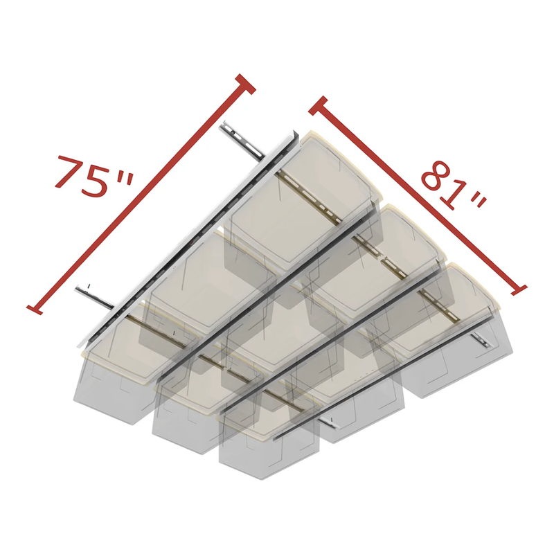 E-Z Garage Storage Tote Slide Pro Overhead Bin Storage Rack (Adjustable)