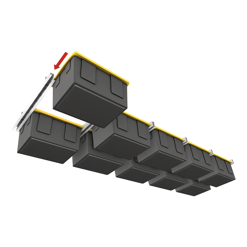 E-Z Garage Storage Bin Slide Overhead Tote Storage Rack (Fixed)